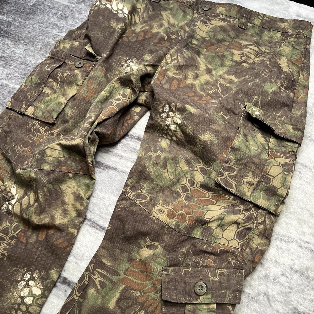 Mustway Cargo Pants 42 Green Camo Tactical Ripstop Utility 8-Pocket Military